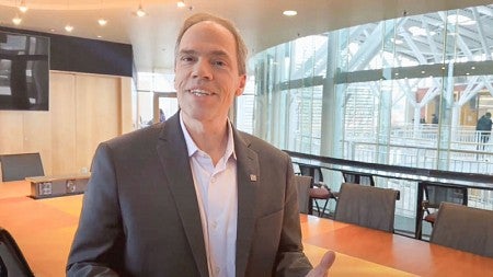 Screencap from a video of Dean Bruce Blonigen