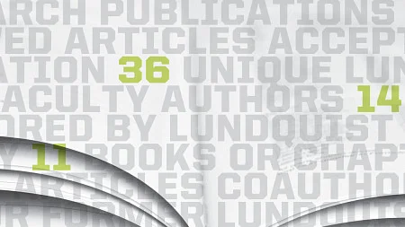 Graphic of repeating text referencing publications against a background of book pages