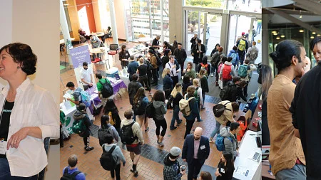 Collage of photographs from the food and beverage career event