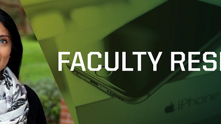 Photo of Aparna Sundar with text 'faculty research'