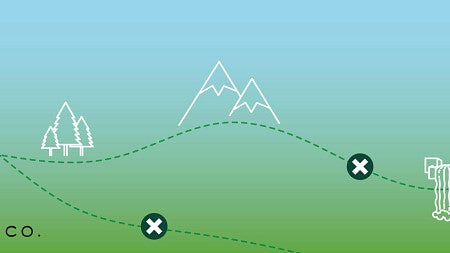 Trail Supply Co logo against gradient background