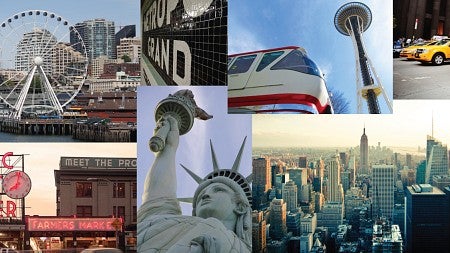 Real-World New York and Seattle