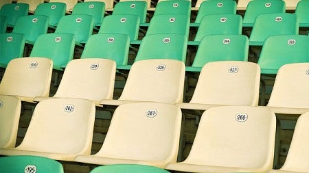 Empty stadium seats