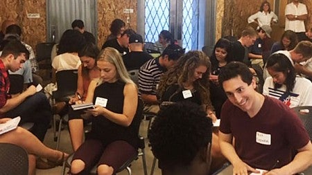 Students Chat in Groups