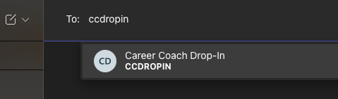 how to contact a career coach on teams. message ccdropin