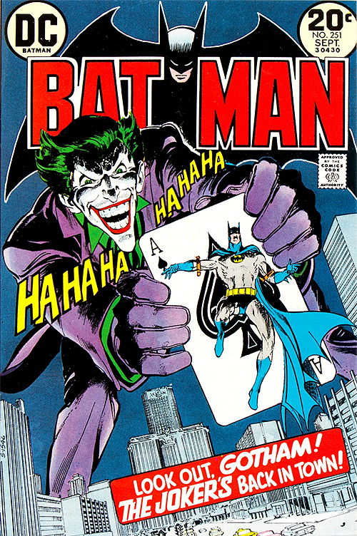 Comic book of Batman with The joker on the cover