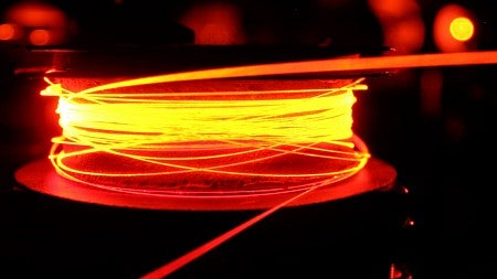 Wire wrapped around a hot coil