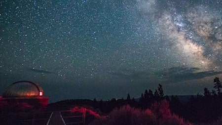 An observatory accompanied by stars