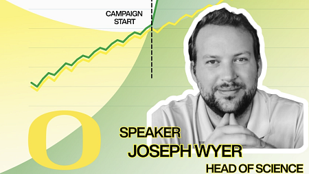 a person in black and white with a graph background and the words Speaker Jospeh Wyer