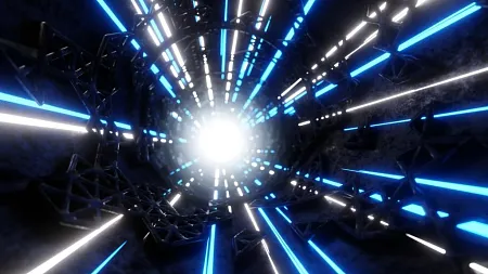lights in a tunnel 