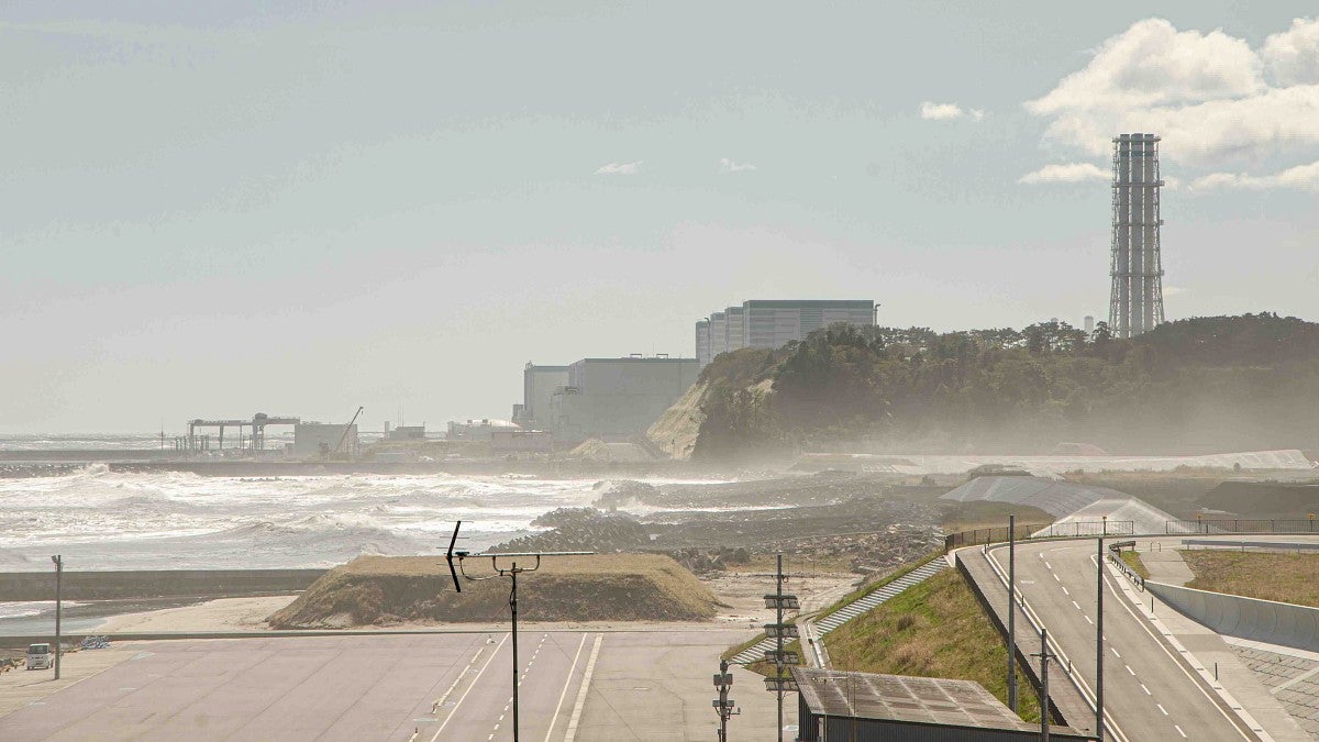 a nuclear power plant on the coast of Japan