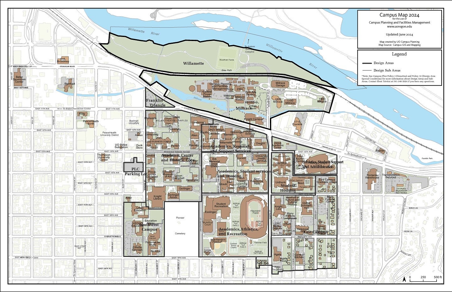 Map of Campus Design Area