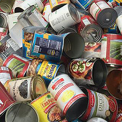 Assorted cans