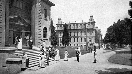 UO Fenton Hall facade and Hello Walk 1906