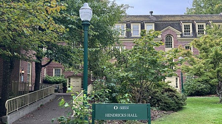 Hendrick's Hall Sign