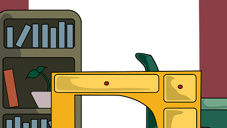 Graphical image of office furniture