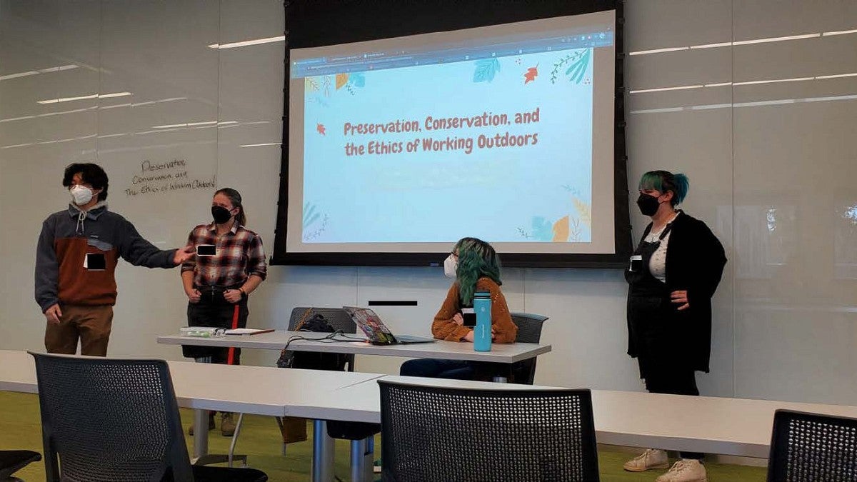 Presentation from Environmental Leaders ARC on "Preservation, Conservation, and the Ethics of Working Outdoors."