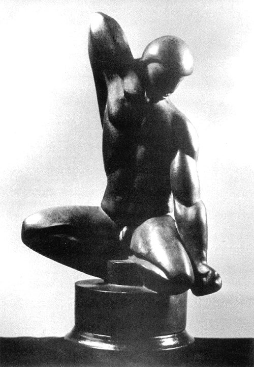 Archer, 1940, 18”, plaster, electroplated