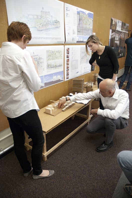 Students at a review