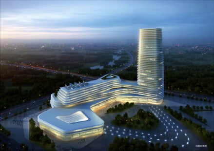 Hubei Radio and Television Station by Qiu Ronggang