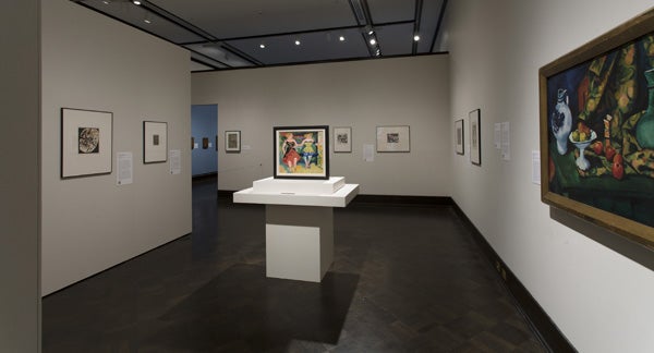 The restored Pechstein work on display in the Jordan Schnitzer Museum of Art. Photo by Jonathan Smith. gallery