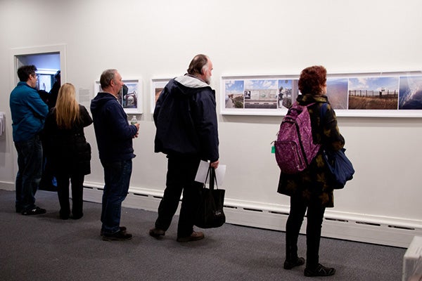 A view of the installation that photography professor Terri Warpinski exhibited at the Center for Photography in Woodstock (CPW), New York, where a small selection of her work was shown in 2012. photography installation