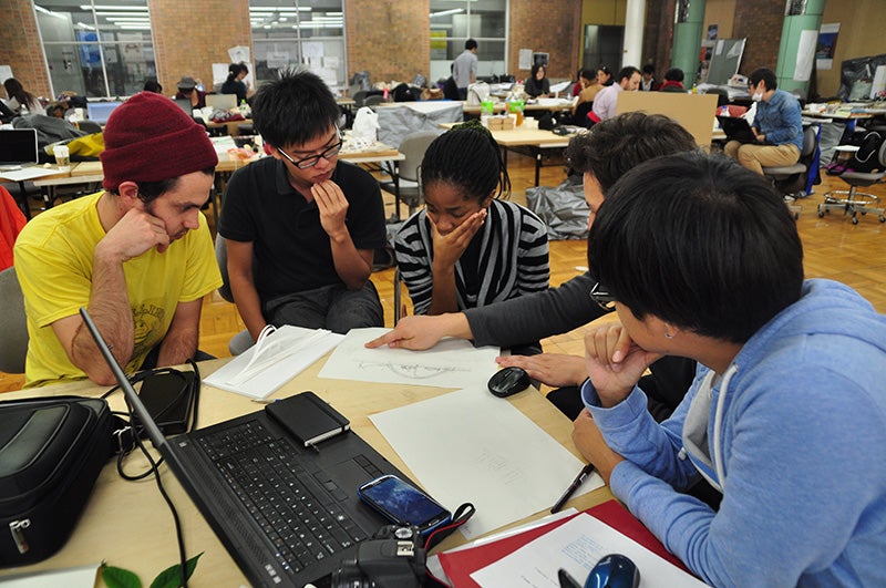 at the design charrette at the University of Tokyo