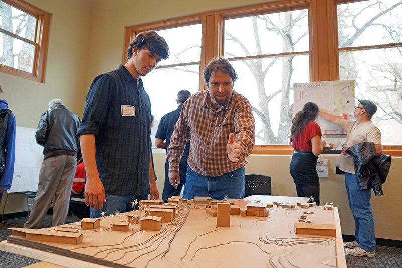 discussing the fire station model