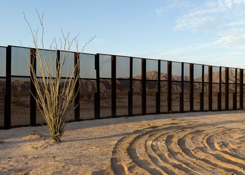 Drop-off Spot and Border Fence Drop-off Spot and Border Fence, Sonora.