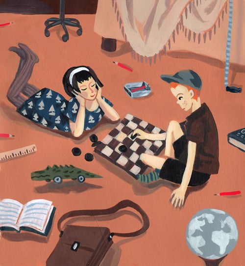 Illustration for children’s books. Acrylic on board. Illustration for children’s books