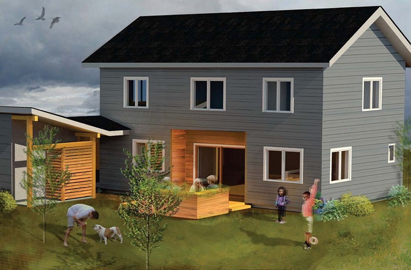 A final perspective of the building, by Kelly Elmore.