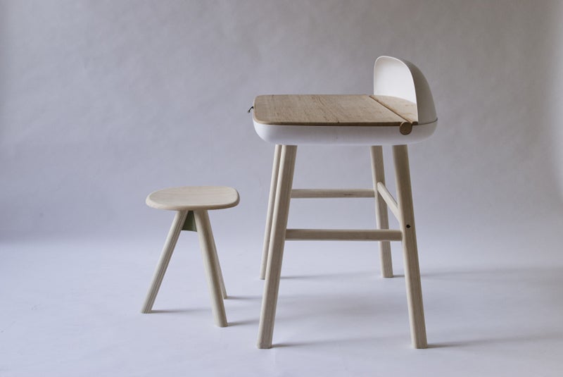 side view with chair