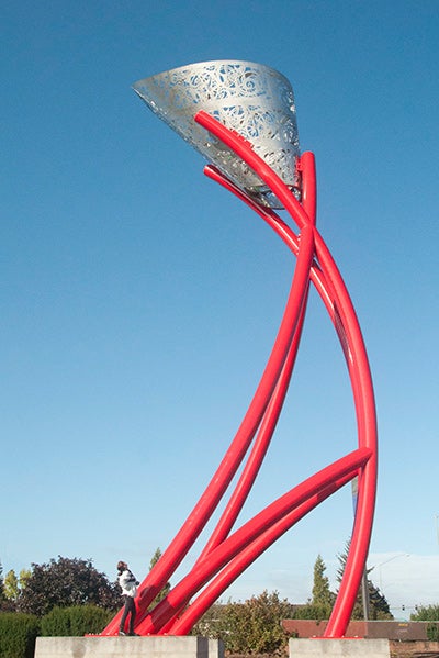 Flame scuplture