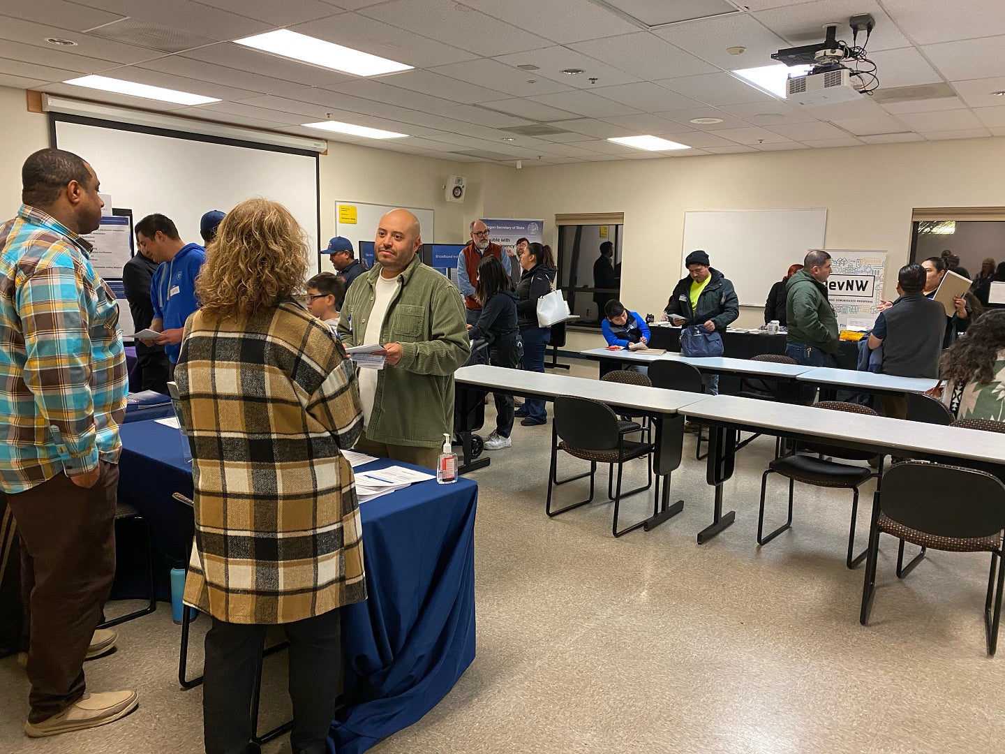 Photograph from a meeting in Woodburn.