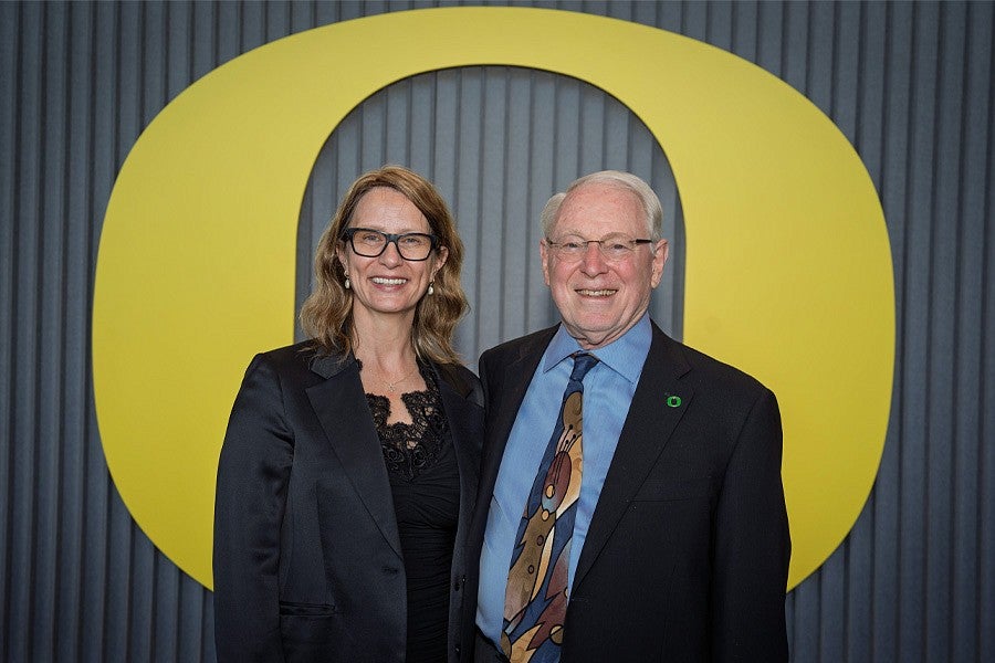 Photograph of Larry Bruton and Adrian Parr Zaretsky. 