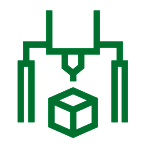 Green 3D printer icon