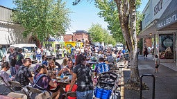 Photograph of a mixed crowd in Southern Oregon.