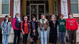 Group Photo in front of museum entrance