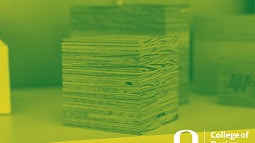 Photograph of a piece of Mass Timber. 