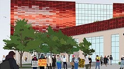 graphic of architecture rendering