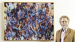 Joe Fischer with painting