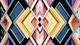 photo of a colorful bas relief artwork