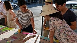 Chaz Kern participates in a neighborhood restoration project