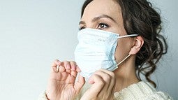 Woman wearing a face mask