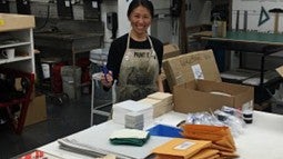 mika Aono Boyd in the UO Print Studio