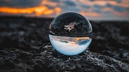 clear marble reflecting landscaper