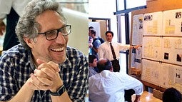 Two photos of Michael Zaretsky