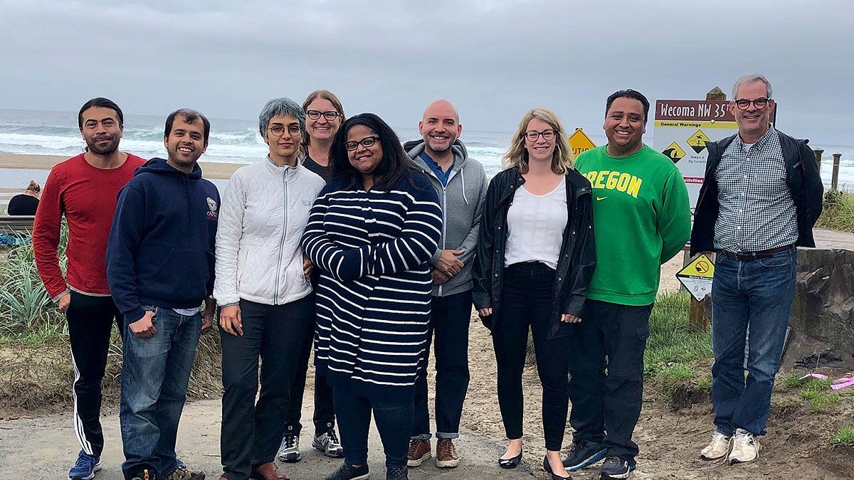 photo of group on Oregon Coast