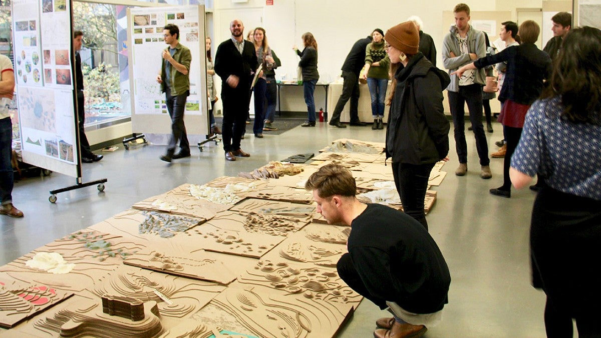 Students at architecture review