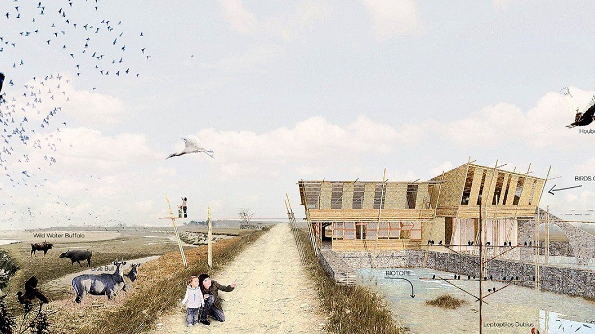 rendering of Koshi Tappu Campus